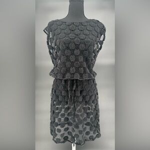 “Sand and Spirit" black cover-up dress size M